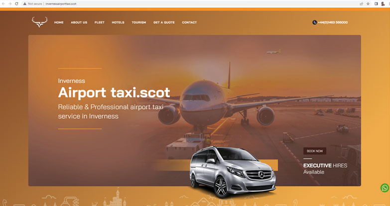 Airport Taxi Web Design, Car Rental Web Design