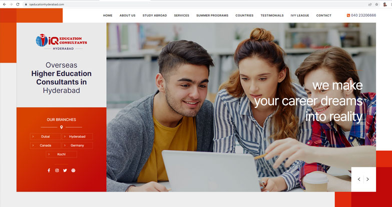 Education Consultants web design