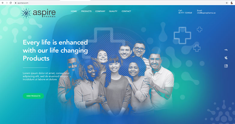 Health care Product Web Design